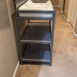 Grey Wooden Changing Table ( Baby) 