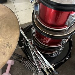 Kids Drum Set 4 Piece Drum Set 