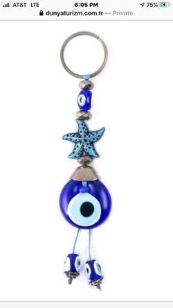 Metal Evil Eye Keychain