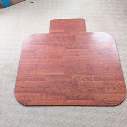 Office chair, wood floor mat