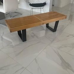 Inside Modern Slatted Bench (Herman Miller knockoff).