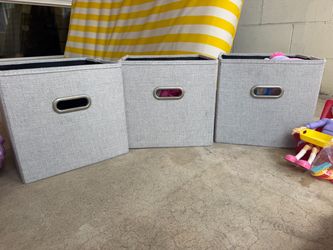11” fabric storage bins