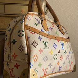Louis Vuitton Trouville White Multicolor Bag