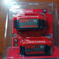 Craftsman 20v 4.0ah Batteries - 2 Pack