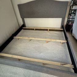 King Bed Frame Gray 