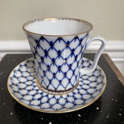 Lomonosov Porcelain Mug & Saucer