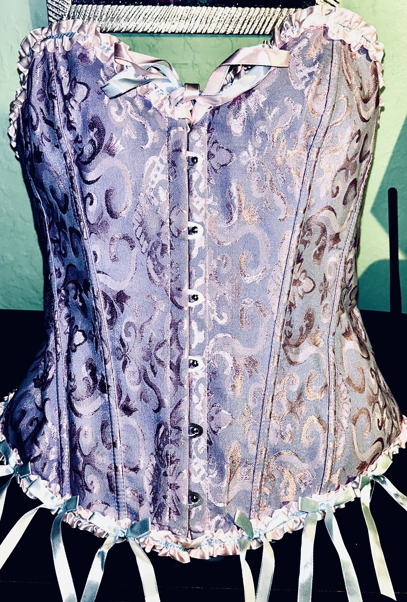 Corset Bustier Lace Up Overbust Bustier Lingerie Bodyshaper Tops