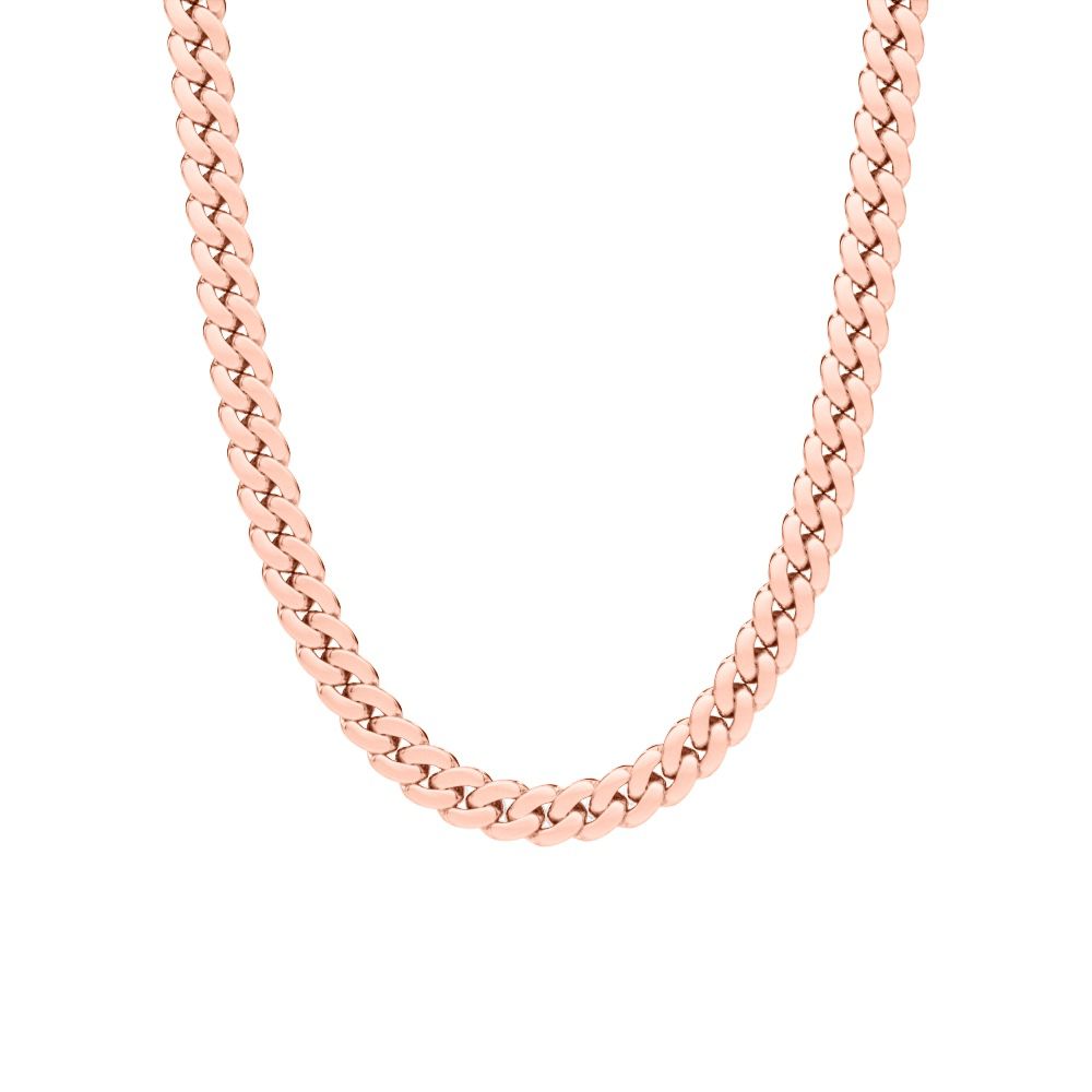 14k Solid Gold Cuban Chain Necklace