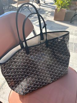 Grey Color Goyard St Tote Coated Canvas