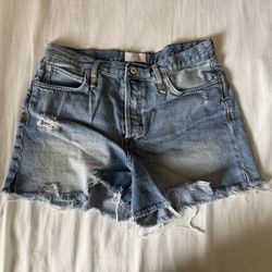 Free People We The Free Denim Shorts Distressed Size 31