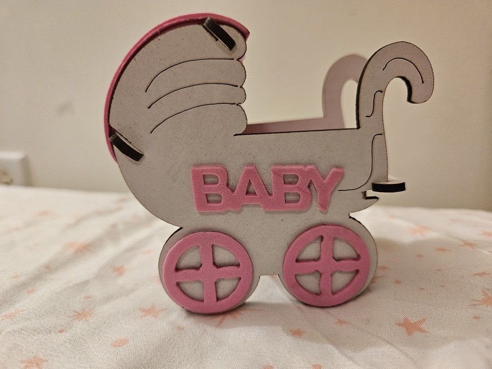 Handmade Baby Girl Shower Favors – Pink Carriage – Set of 32 all for 70$
