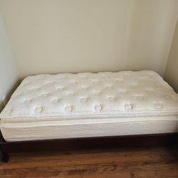 Twin Mattress And Wooden Frame