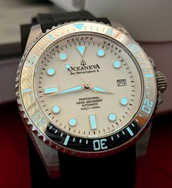 Oceaneva Deep Marine Explorer II Damascus Steel Men's Automatic Watch