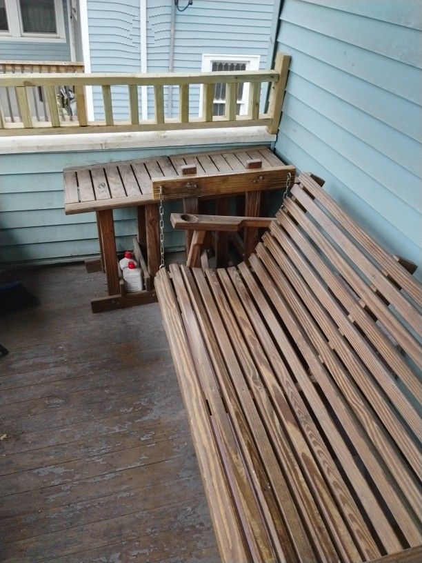 Porch Swing And End Tables
