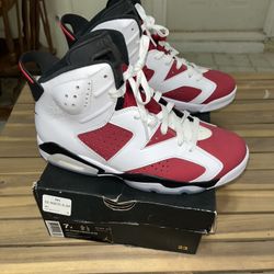Jordan 6 Retro Carmine🏳️💫💯♠️📲 For Sale Size 8.5 Men