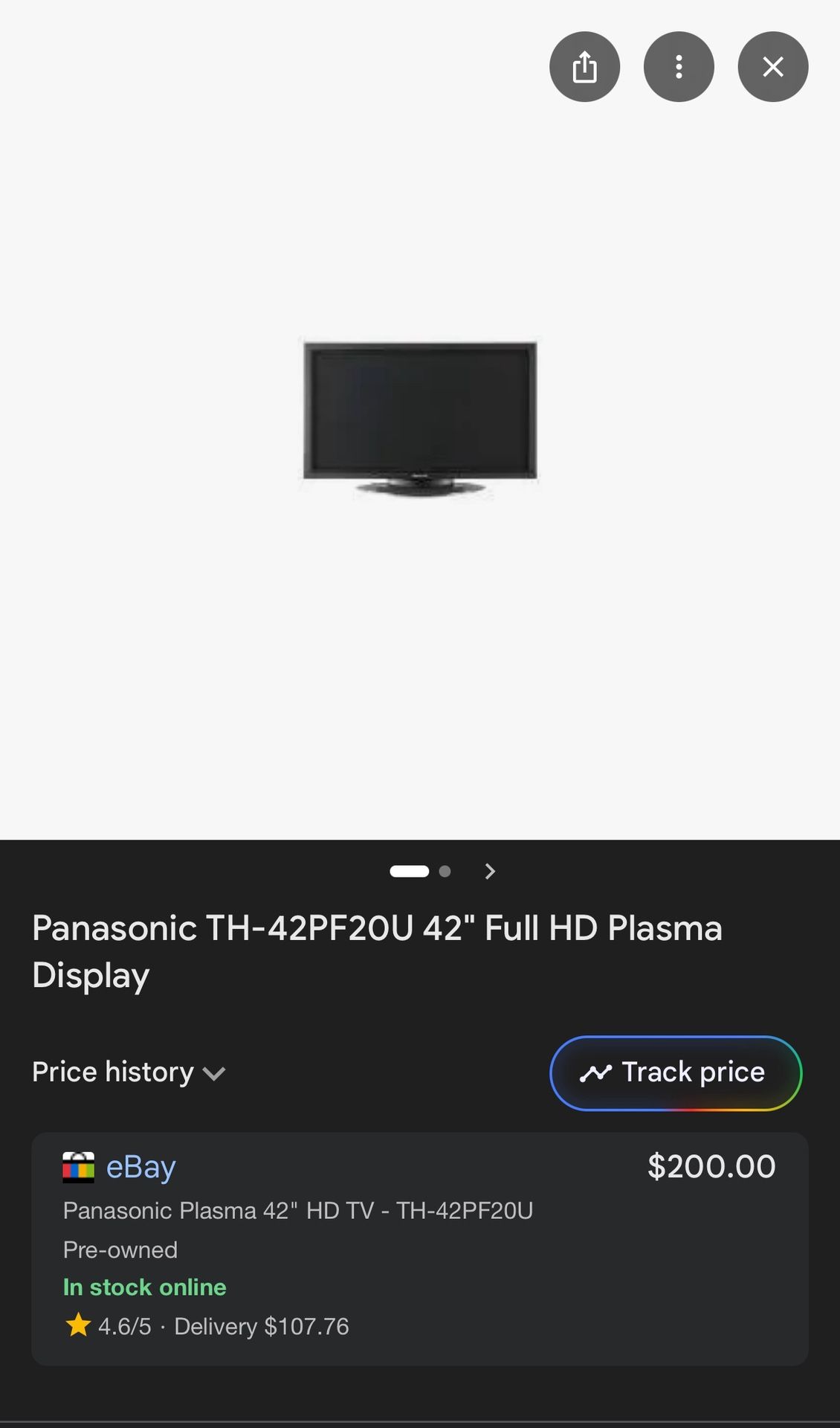 Panasonic TH- 42PF20 AD TV