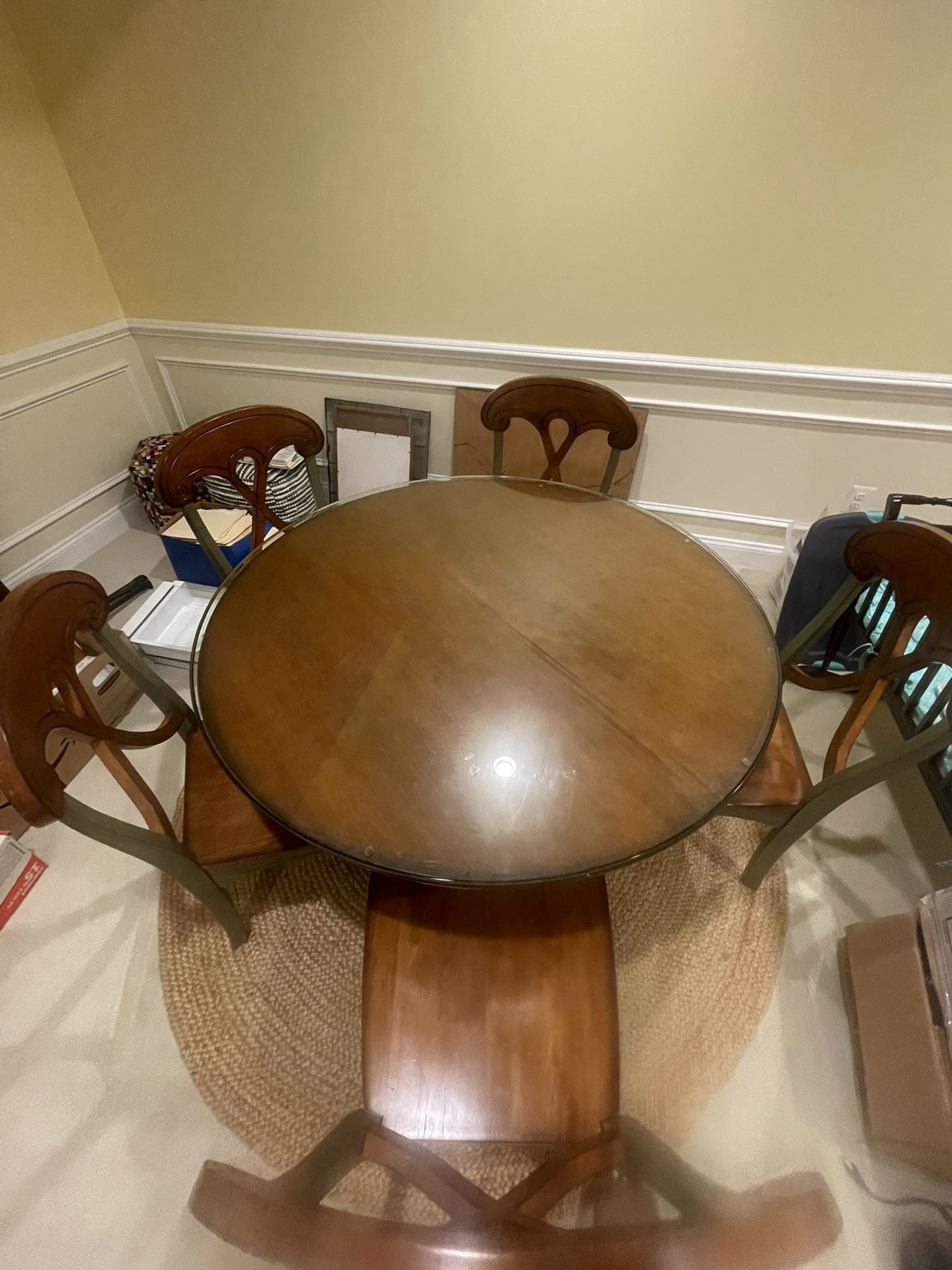 Pier 1 kitchen table with chairs (5) and counter stools (3)