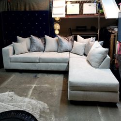 Beautiful Grey Sectional On Sale 