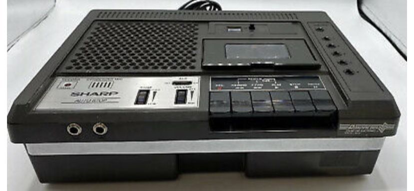 VINTAGE SHARP ELECTRONICS RD-64AV EDUCATOR CASSETTE TAPE RECORDER AUTO STOP RARE