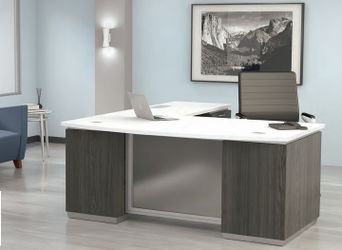 Desk Executive Tuxedo Series L Shape Desk in 4 Different Colors