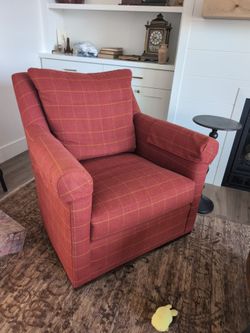 Wesley Hall swiveling club chair - a pair