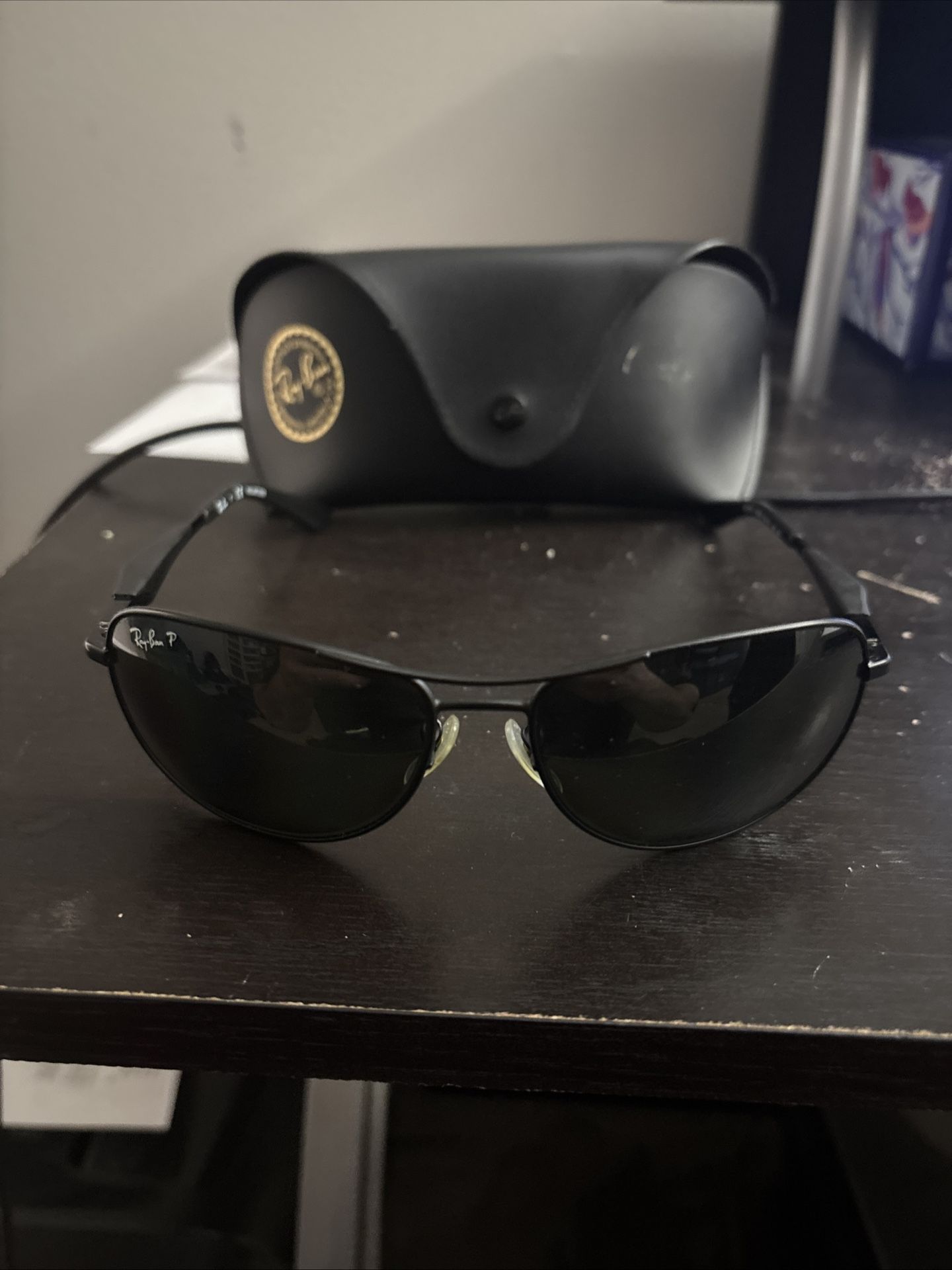 Ray Ban RB 3519 006/9A 59-15-135 3P Black Metal Sunglasses -N96 Read Description