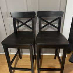 IKEA INGOLF  Bar Stool  Chair (set Of 2)