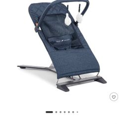 Baby Delight Alpine Deluxe Portable Bouncer, Infant, 0 6 Months, Quilted Indigo