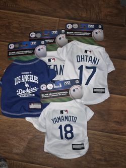 Dodgers Doggy Jerseys Ohtani # 17 & Yamamoto # 18.  NEW !!! $15 