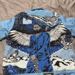 Nipsey Hussle Blue And White Varsity 