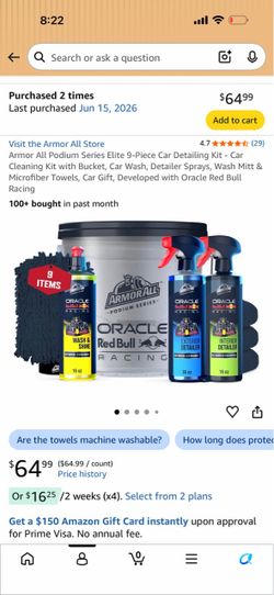 9 piece car detailing kit