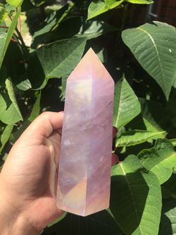Aura Rose Quartz Tower
