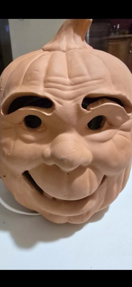 TERRA COTTA JACK O LANTERN VINTAGE 