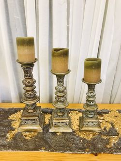 Candle holders with candles