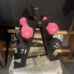 Dumbbells Holder with 2 sets of weights