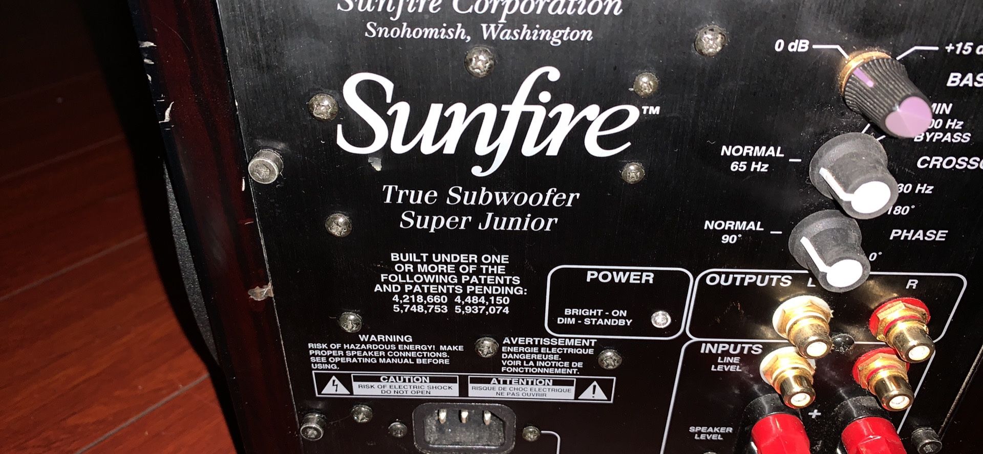 Sunfire subwoofer 2 8 inch woffers