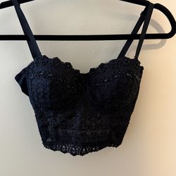 Black Sparkly Corset Top