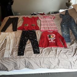 Gap/h&m/Rachel Zoe/arizona Girls 6/6x clothes. Gray leggings g have light stains. Black leggings are faded. Knees are ripped on Overalls 