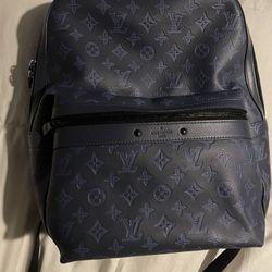 Louis Vuitton Sprinter Backpack – Navy Monogram Shadow Leather – Black Hardware 