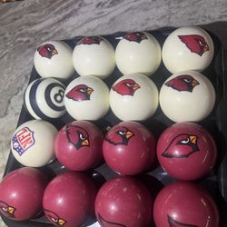 Billiard Balls, AZ Cardinals.  Like New, Full Set. $175 Retail 