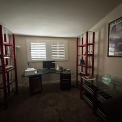 Office Desk And Shelves