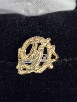 Letter D ring small size