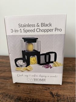 BRAND NEW CW Home 3-in-1 Speed Chopper Pro Vegetable & Fruit Cutter