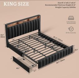 King size bed frame