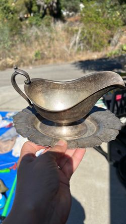 Silver plated gravy boat