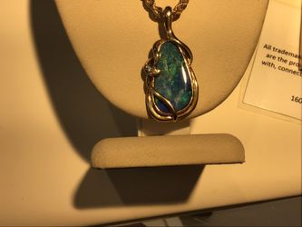 Blue Opal Rope Necklace 14kt