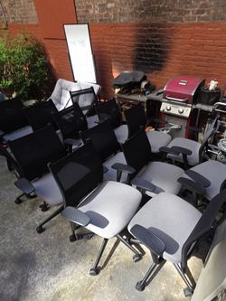 Steel case office chairs