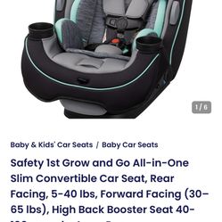 Safety Ist Grow and Go All-in-One Slim Convertible Car Seat,
