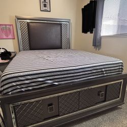 Queen sawyer Metallic Gray Beset 