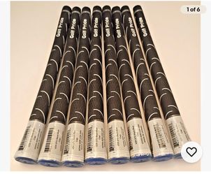 Lot of 8 Golf Pride VDR Standard Grips (Black) VDRS-60R-U24-X00